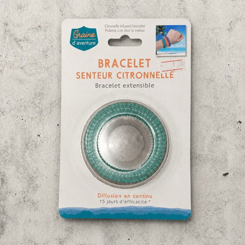 Graine d’aventure citronella bracelet, green