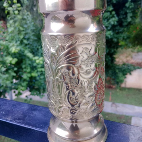 Brass ornate vase like new