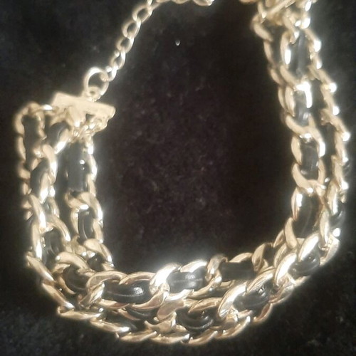 Bracelet mesh with leatherette new