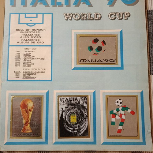 Panini Italia '90 Sticker Album used, complete