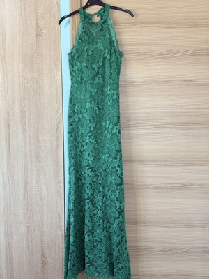 Green formal lace dress like new