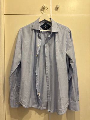 Navy & Green men's shirt size M like new, turquoise