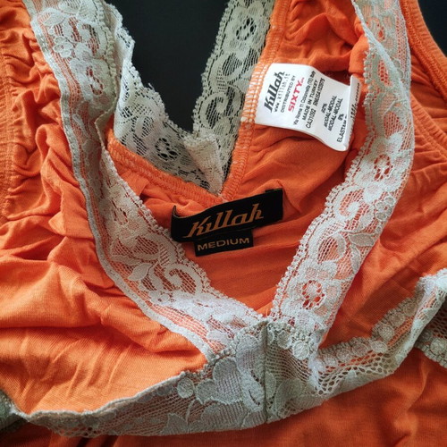 Y2k Killah sleeveless top with lace like new, size M