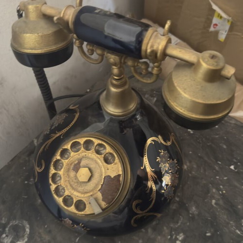Antique table telephone used