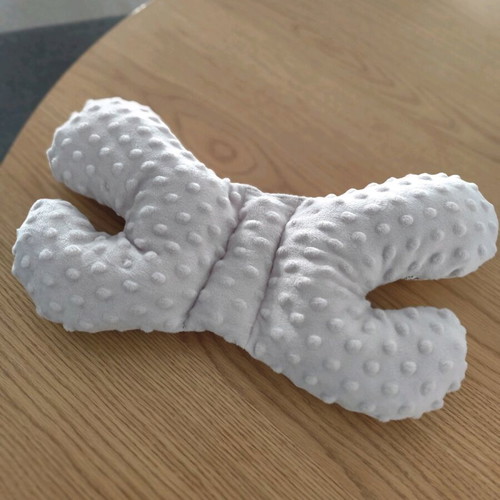 Children's pillow butterfly shape, new, handmade, cotton and minky fabric