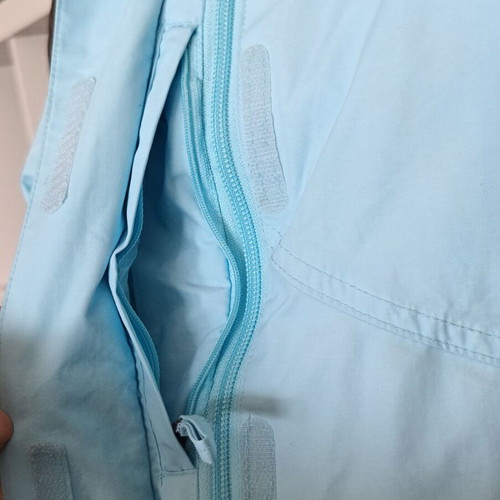 Crane ski jacket like new, size S/M, light blue with brown details