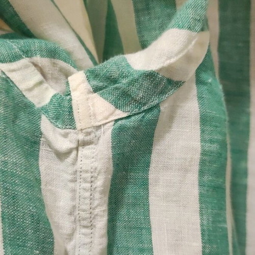 Xacus linen shirt like new, white and green, size M