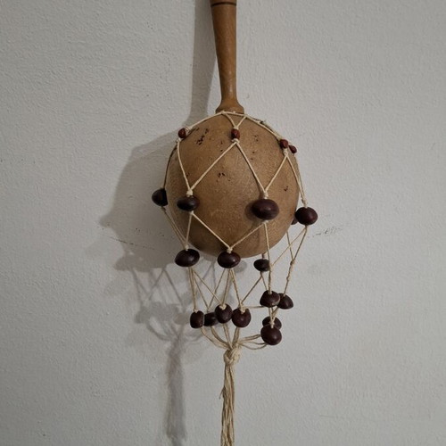 Shekere Handmade Maraca from Natural Gourd Used