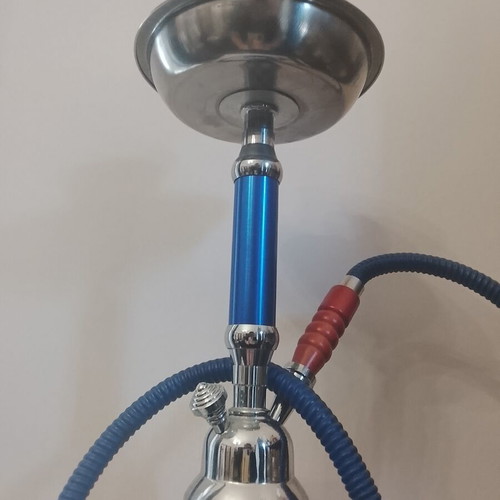 Hookah medium size used, impressive blue color