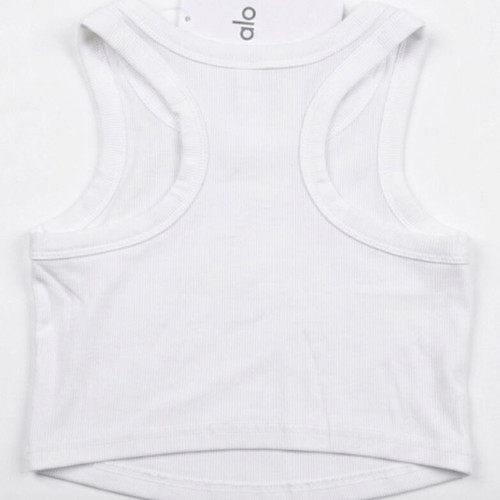 Alo ribbed crop top, white