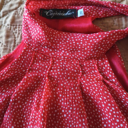 Caipirinha women's red polka dot top like new, size M