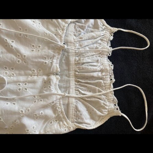 White Pull & Bear dress with strap and perforated design like new