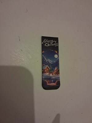 Christmas bookmark magnet used