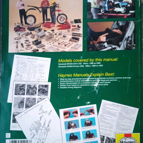 Kawasaki EN450 & 500 Twins workshop manual book used