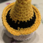 Knitted ghost with hat handmade new