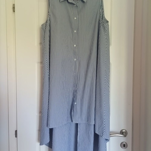 Stradivarius shirt dress used, size L, striped