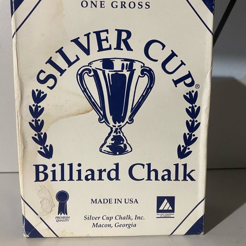 Silver Cup billiard chalk new, 144 pieces in box