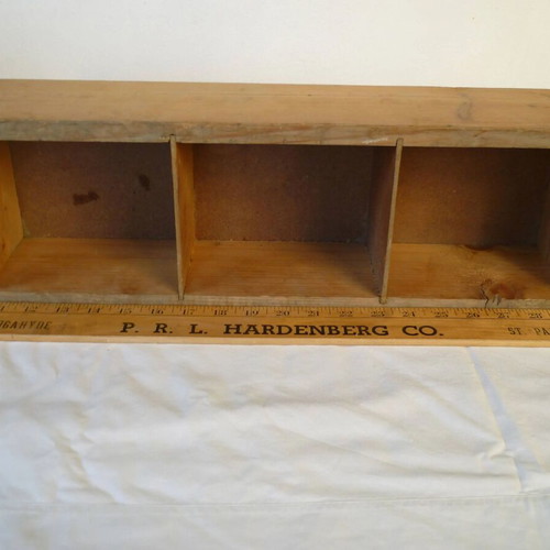 Wooden vintage file drawer used from the 1960s
