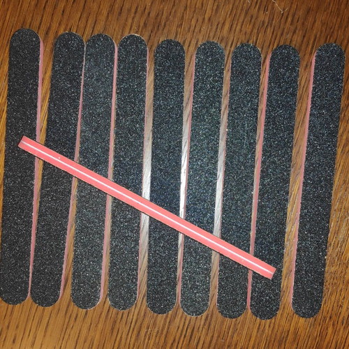 Hard nail files for artificial nails, pack of 10, new