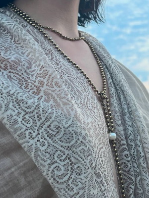 Necklace with Hematite and Pearls new