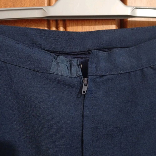 Women's linen suit used, Greek tailoring, size 3XL, blue