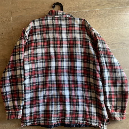 Plaid Men's Shirt-Jacket with Thin Lining Size Large used