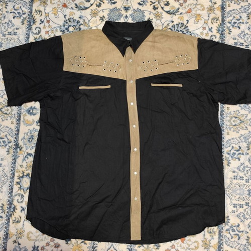 Cowboy shirt used, black and brown, sizes XXL-3XL