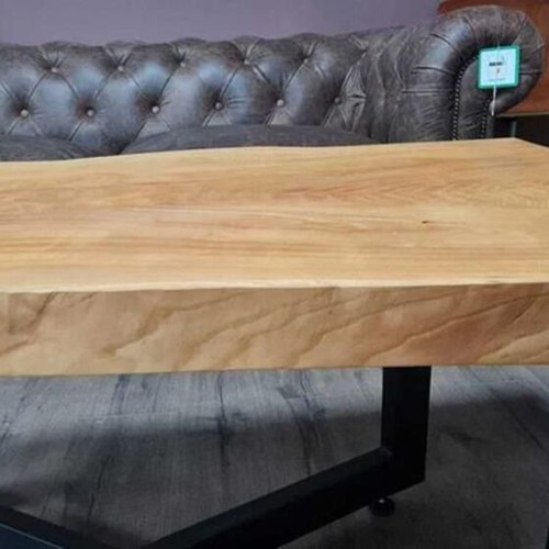 Solid wood coffee table with metal legs new, handmade