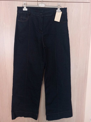 Τζην παντελόνι σε φαρδιά γραμμή καινούργιο, one size plus size, μπλε σκούρο