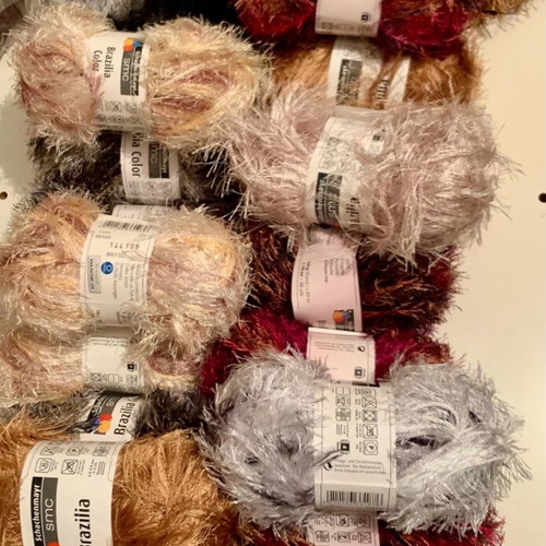 Fur yarn new, pack of 30, for knitting with thick needles