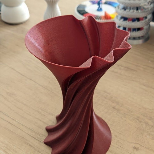Decorative vase Twisted Towel new made of PETG