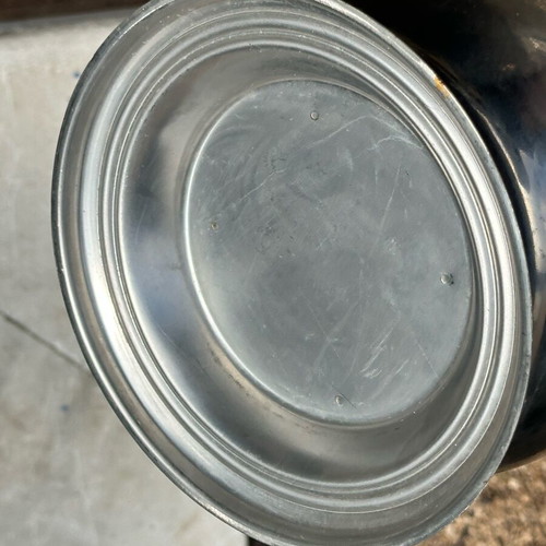 Vintage metal wine cooler champagne bucket used with handles retro design