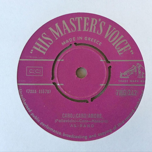 Al Bano La Siepe / Caro, Caro Amore vinyl record used, 45 rpm