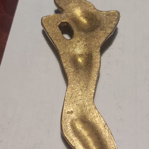Vintage brass wall decoration mermaid 1980-1990, new