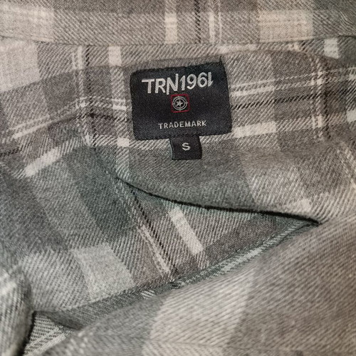 TRN1961 shirt gray with checkered pattern, size S, in good condition