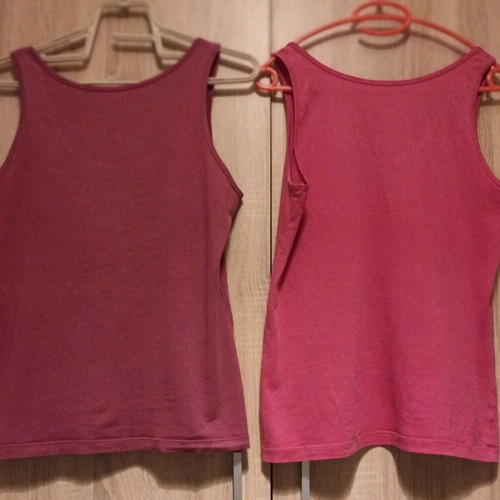 Set of 2 cotton tank tops used, size medium, pink