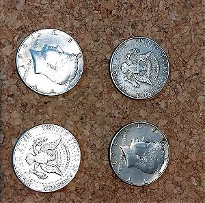 Δολάριο μισό, ασημενιο, 1964 και 1967
