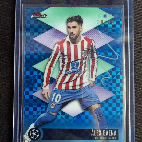 Alex Baena 2025-26 Topps Finest UEFA Rare Blue Checker card new
