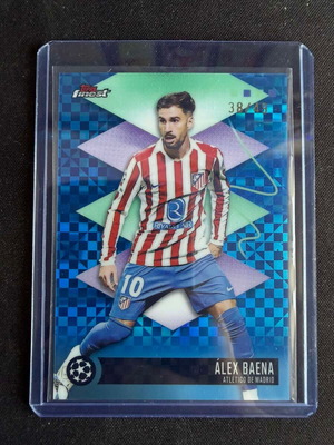Alex Baena 2025-26 Topps Finest UEFA Rare Blue Checker card new