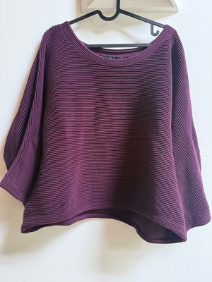 Alhlens eggplant sweater used, loose and short fit