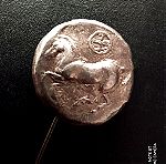  Συλλεκτική καρφίτσα από καθαρό ασήμι, αντίγραφο αρχαίου νομίσματος