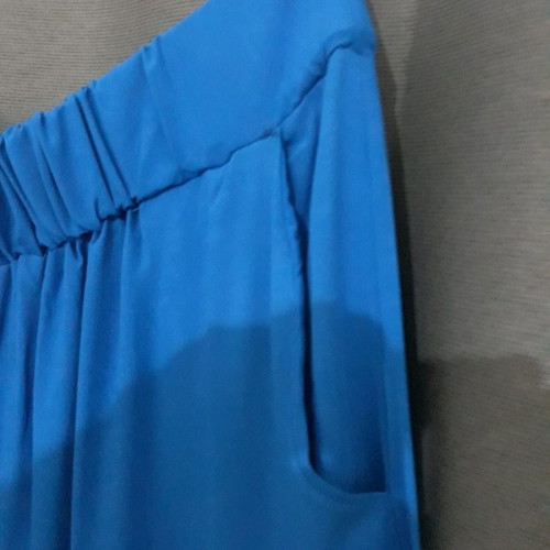 Γυναικεία παντελόνα μπλε καλοκαιρινή Plus Size XXL/XXXL καινούργια με λάστιχο στη μέση