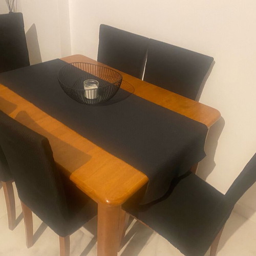 Wooden dining set with 6 chairs