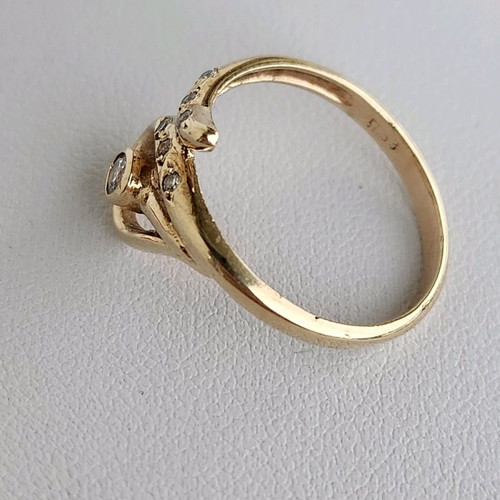 Gold 14K ring used with zircon