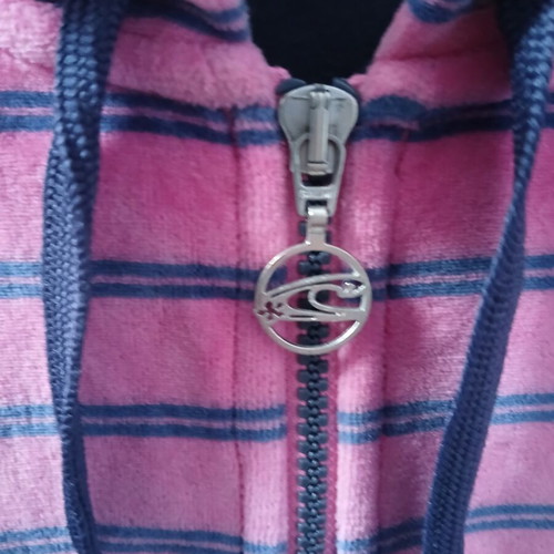 O'Neill vintage thick warm hoodie pink with blue stripes