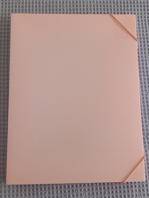 Plastic box with elastic bands like new, size A4