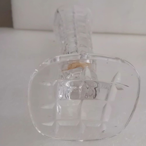 Small vintage crystal vase, height 21cm, width 7cm