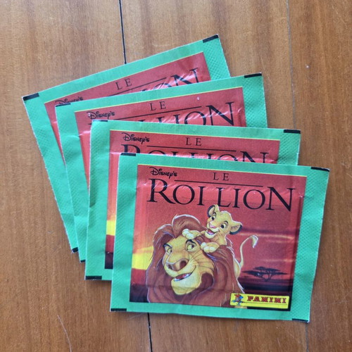 Lion King Panini sealed sticker packs 4 pieces 1994