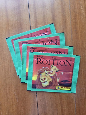 Lion King Panini σφραγισμένα φακελάκια 4 τεμάχια 1994
