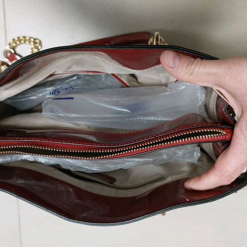 Lancetti shoulder bag burgundy like new